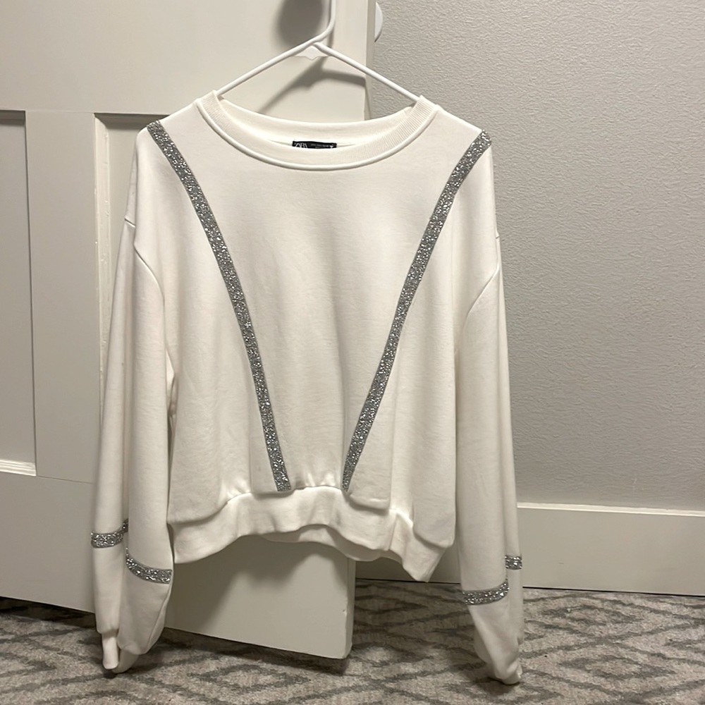 White Zara sweater, large